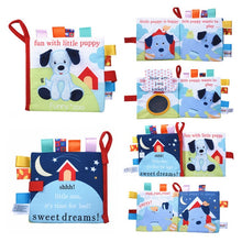 Load image into Gallery viewer, Soft Books Infant Early cognitive Development My Quiet Bookes baby goodnight educational Unfolding Cloth Book Activity Book DS19